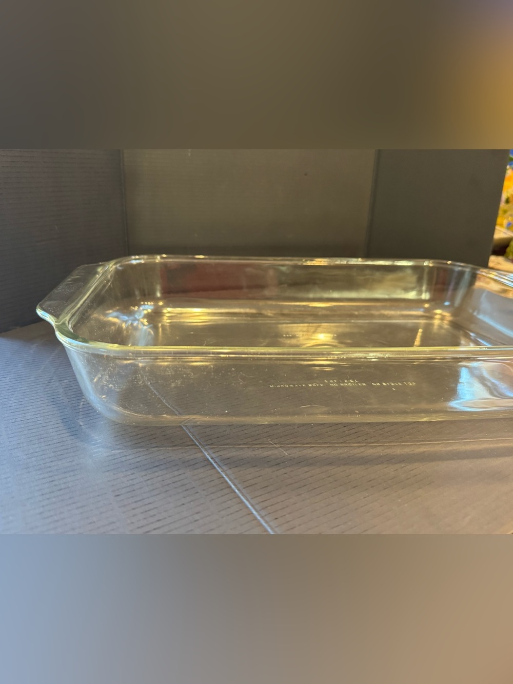 Pyrex 233 Clear 3 QT Glass Rectangular 9x13x2’ deep Baking Dish: Made in USA 🇺🇸 - Picture 6 of 8